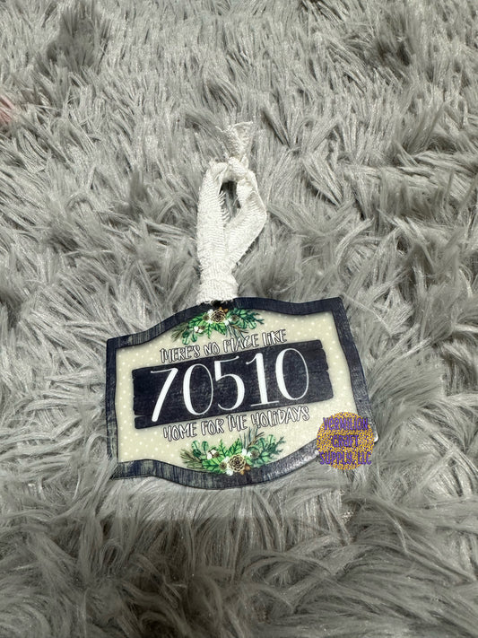 Home For The Holidays Zip Code Ornament