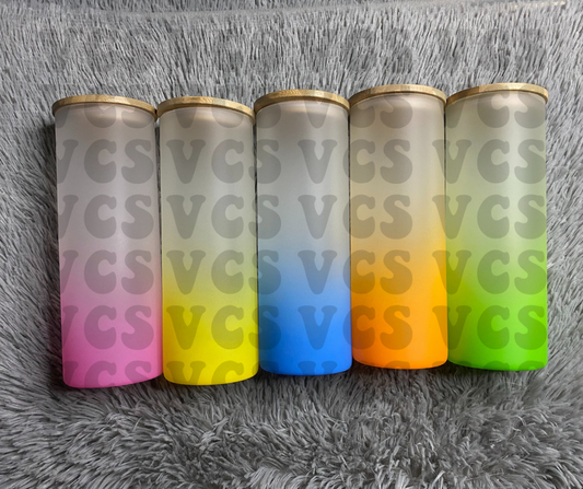 25 oz Frosted Ombre Sublimation Tumbler